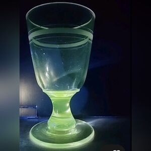 Elegant Manganese Glass Goblet